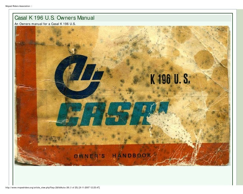 CASAL K 196 U.S. owner's manual