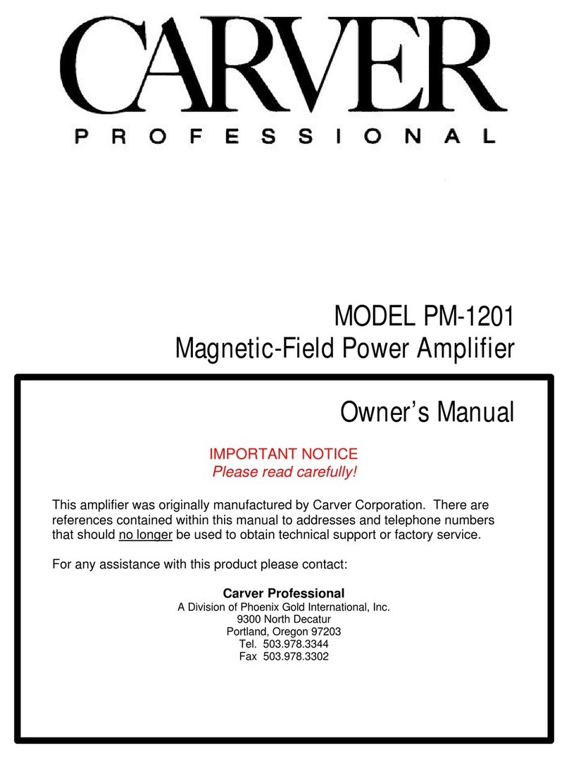 Carver PM-1201 User manual Carver PM-1201 User manual