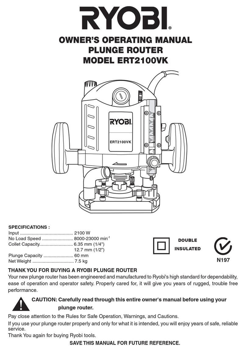 Ryobi ERT2100VK Owner's operating manual