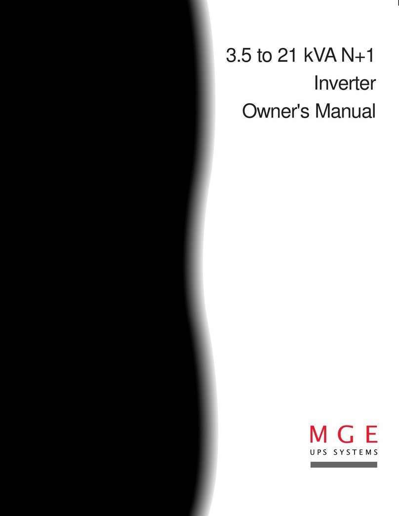 MGE UPS Systems 3.5 to 21 kVA N+1 owner's manual