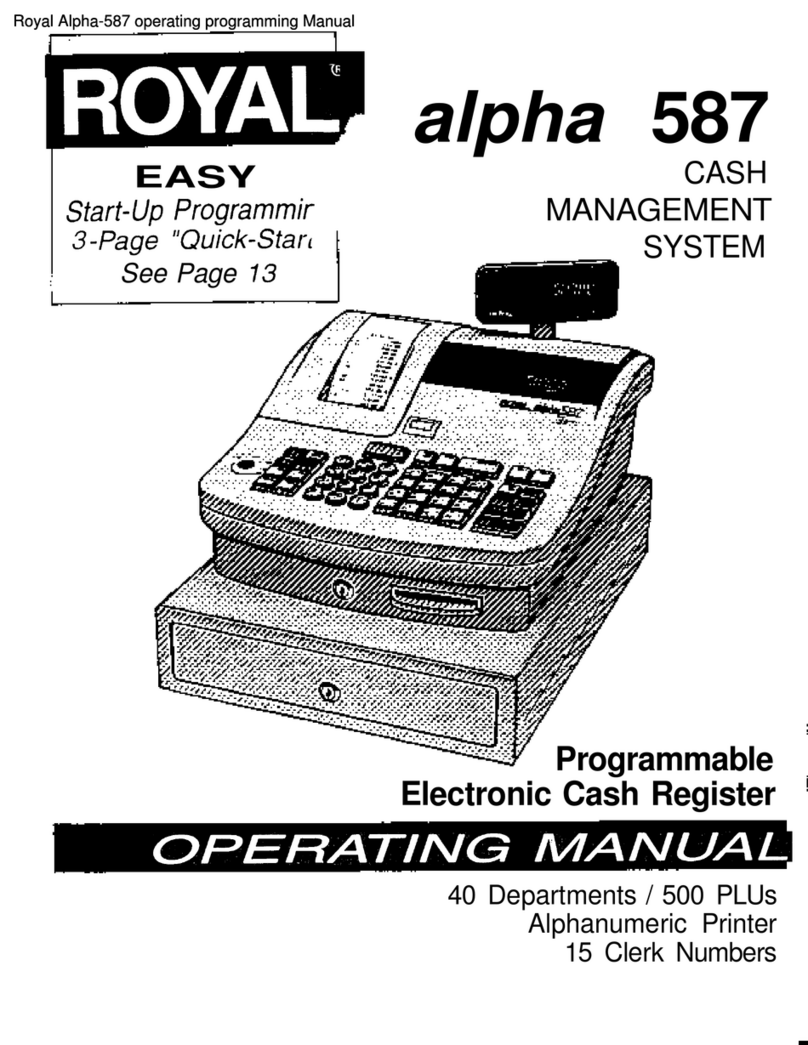Royal alpha 587 operating manual
