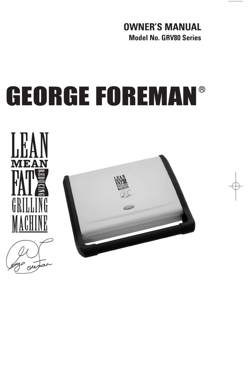 George Foreman GRV80 Series User manual