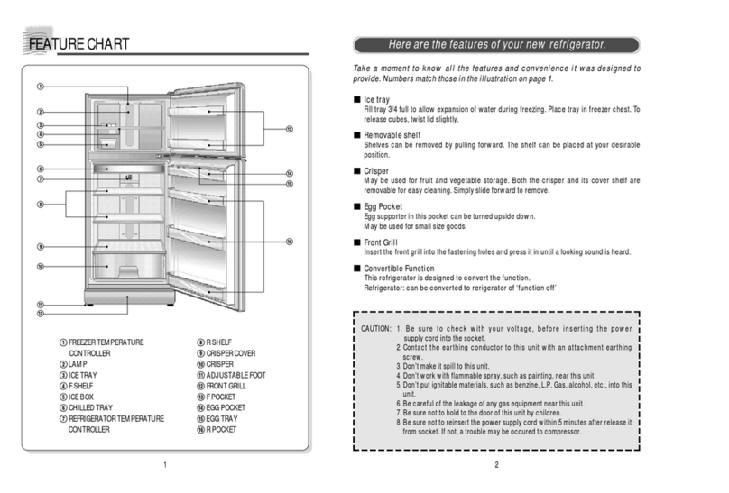 Daewoo Refrigerator instruction manual