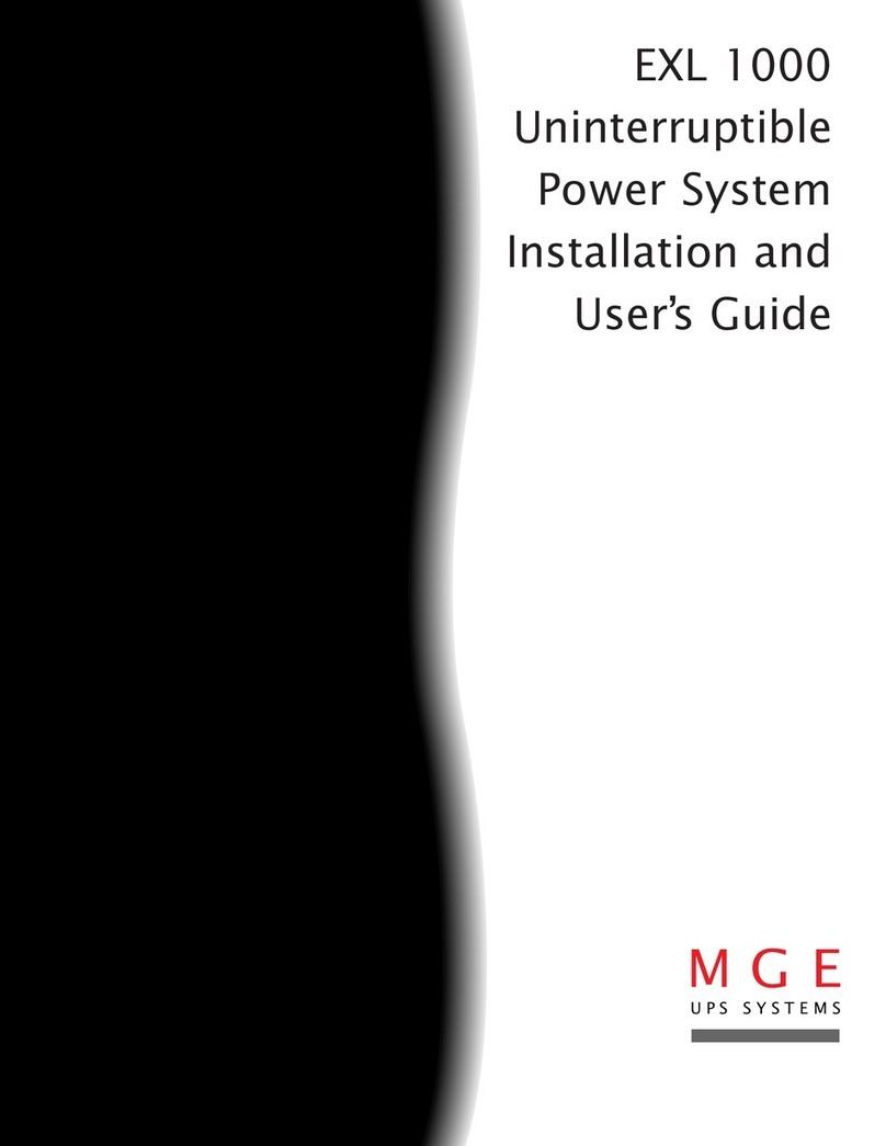 MGE UPS Systems EXL 1000 user guide