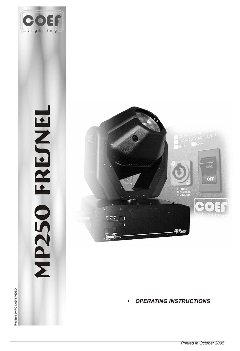 COEF MP250 FRESNEL User manual