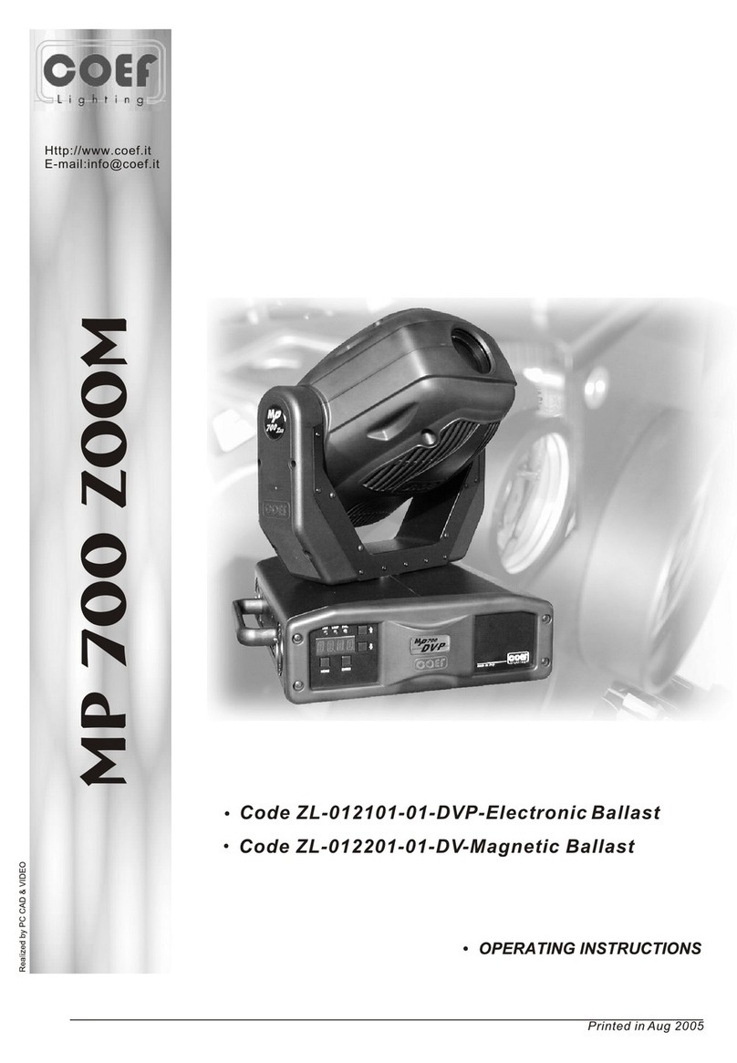 COEF MP 700 ZOOM operating instructions