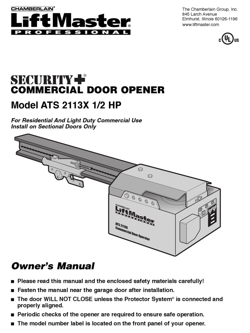 Chamberlain ATS 2113X 1/2 HP User manual
