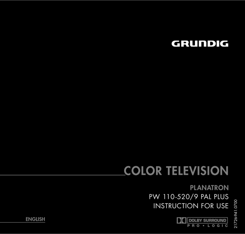Grundig PLANATRON PW 110-520/9 PAL PLUS User manual
