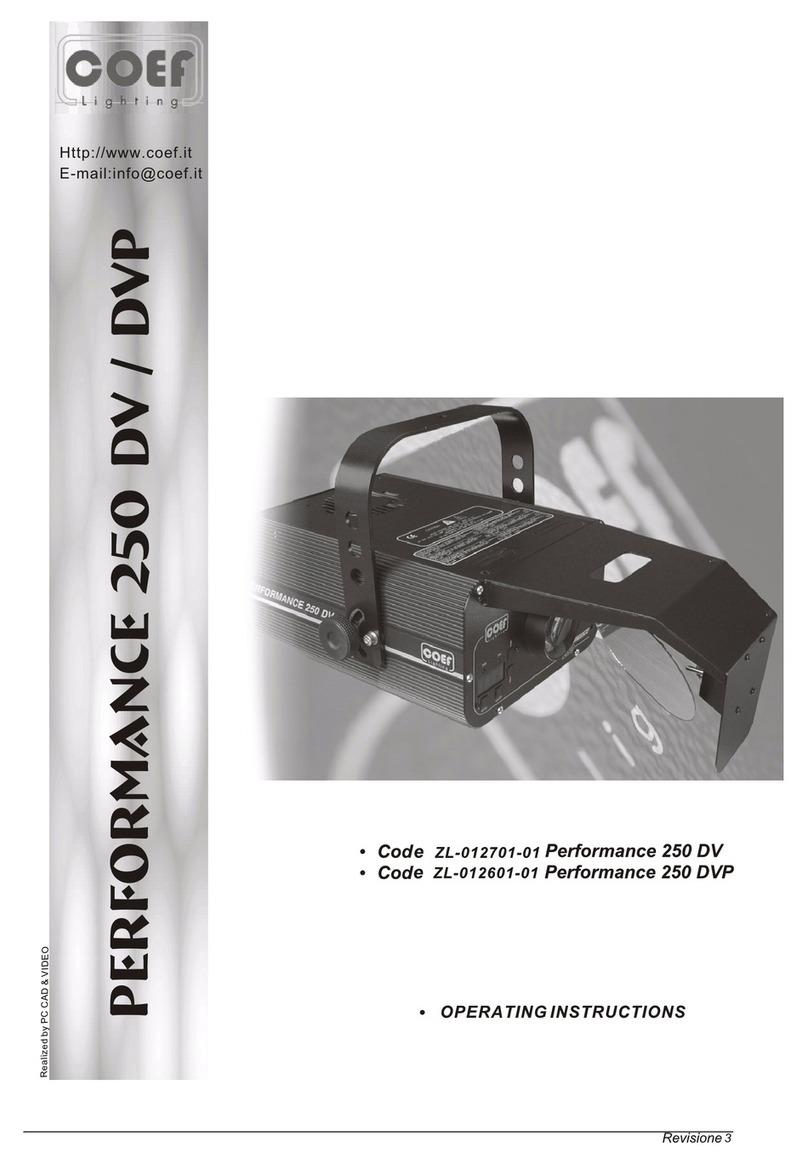 COEF PERFORMANCE 250DV DVP User manual
