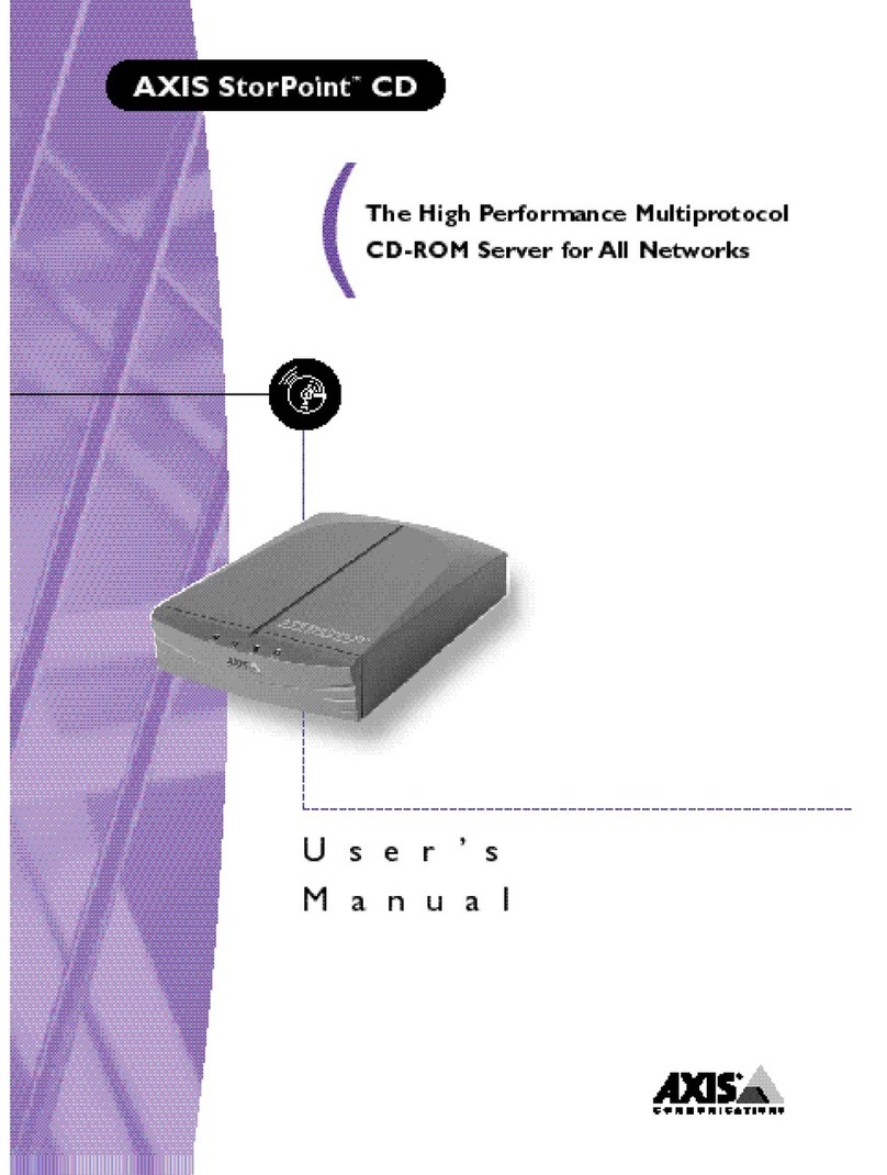 Axis AXIS StorPoint CD User manual Axis AXIS StorPoint CD User manual