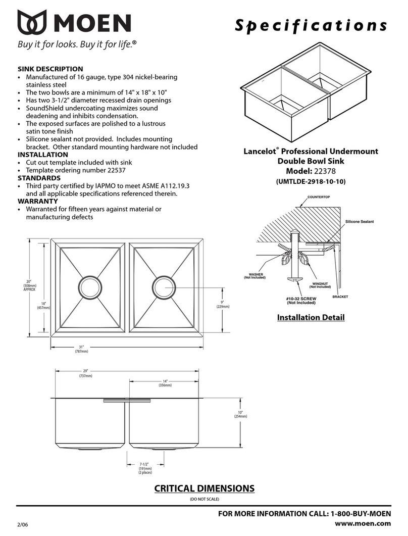 Moen lancelot 22378 Specifications
