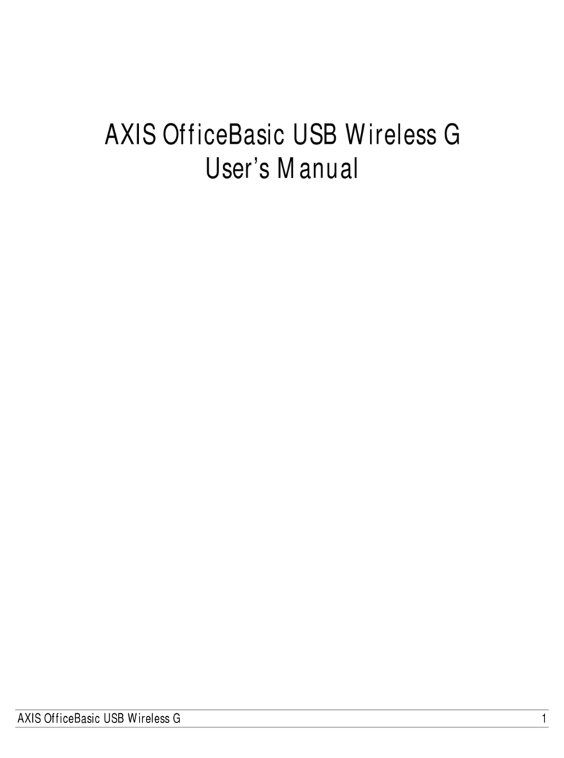 Axis USB Wireless G User manual