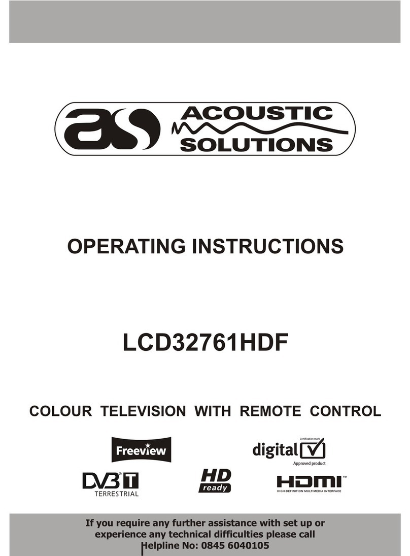 ACOUSTIC SOLUTIONS LCD32761HDF operating instructions