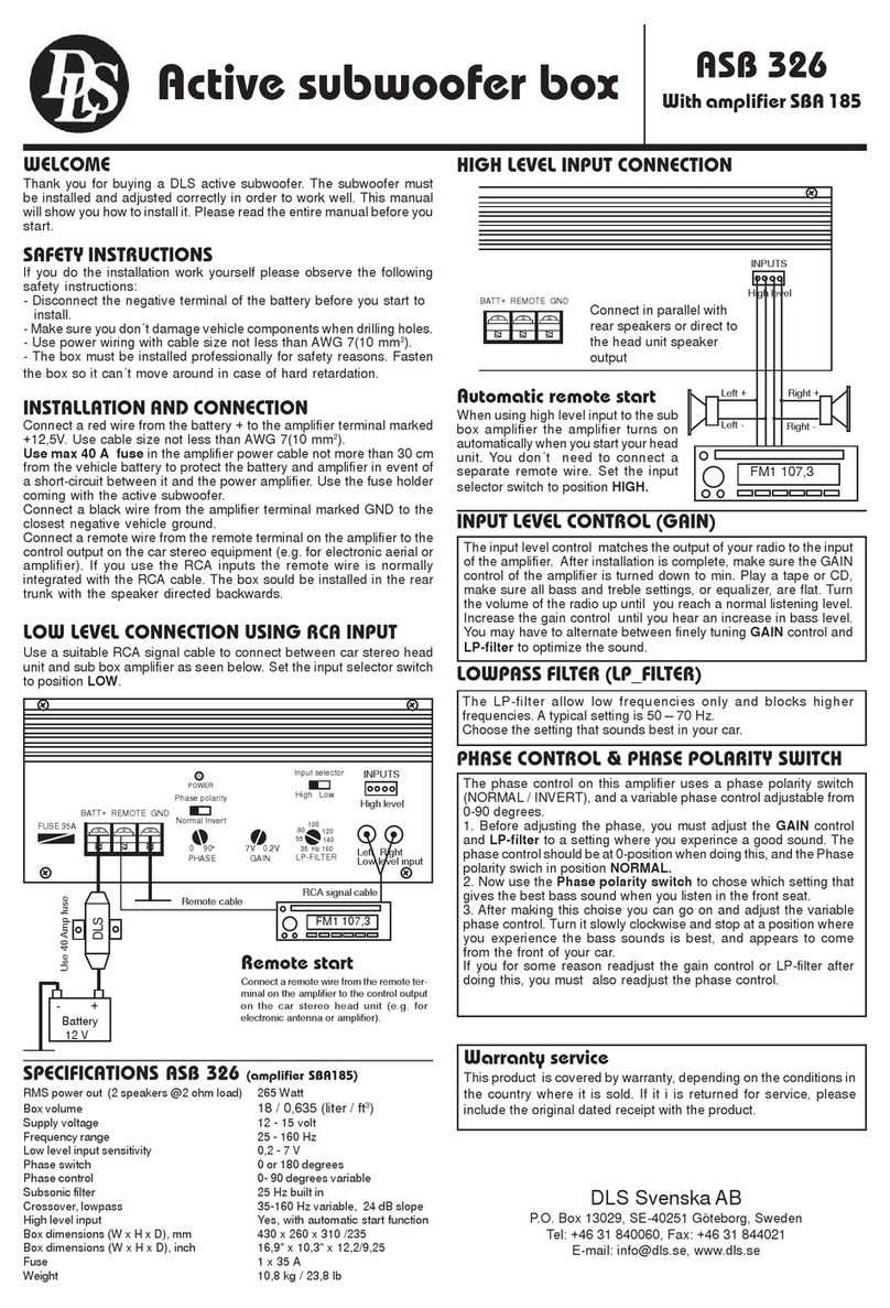 DLS ASB 326 User manual