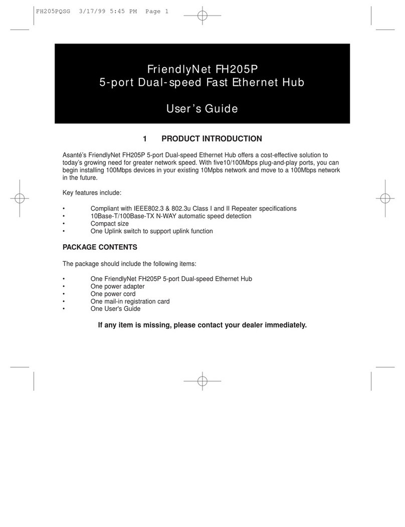 Asante FriendlyNet FH205P user guide