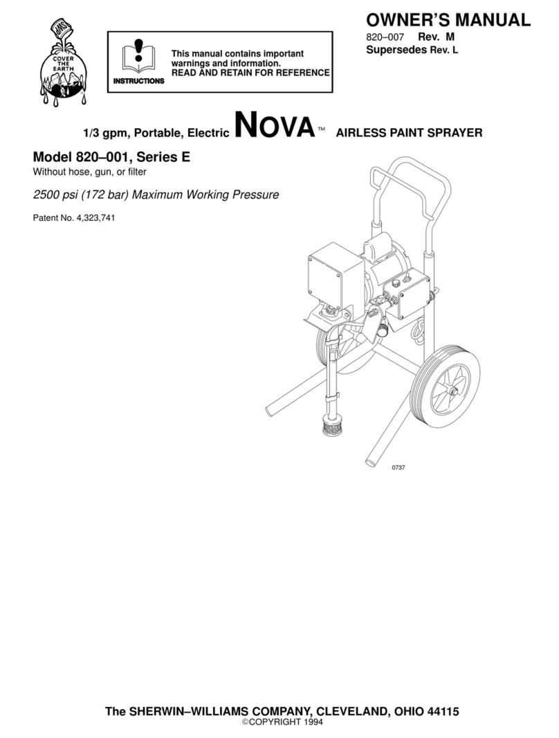 Sherwin-Williams 820-001 owner's manual