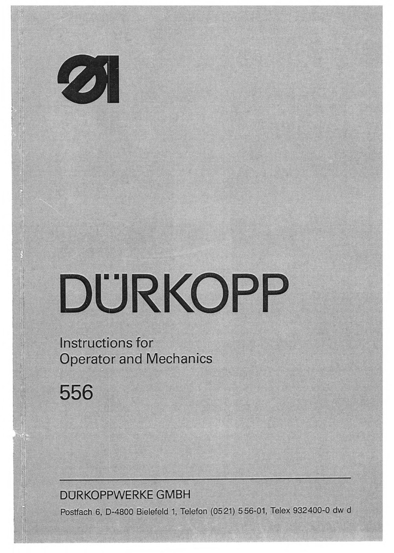 DURKOPP ADLER 556 Operation and maintenance manual