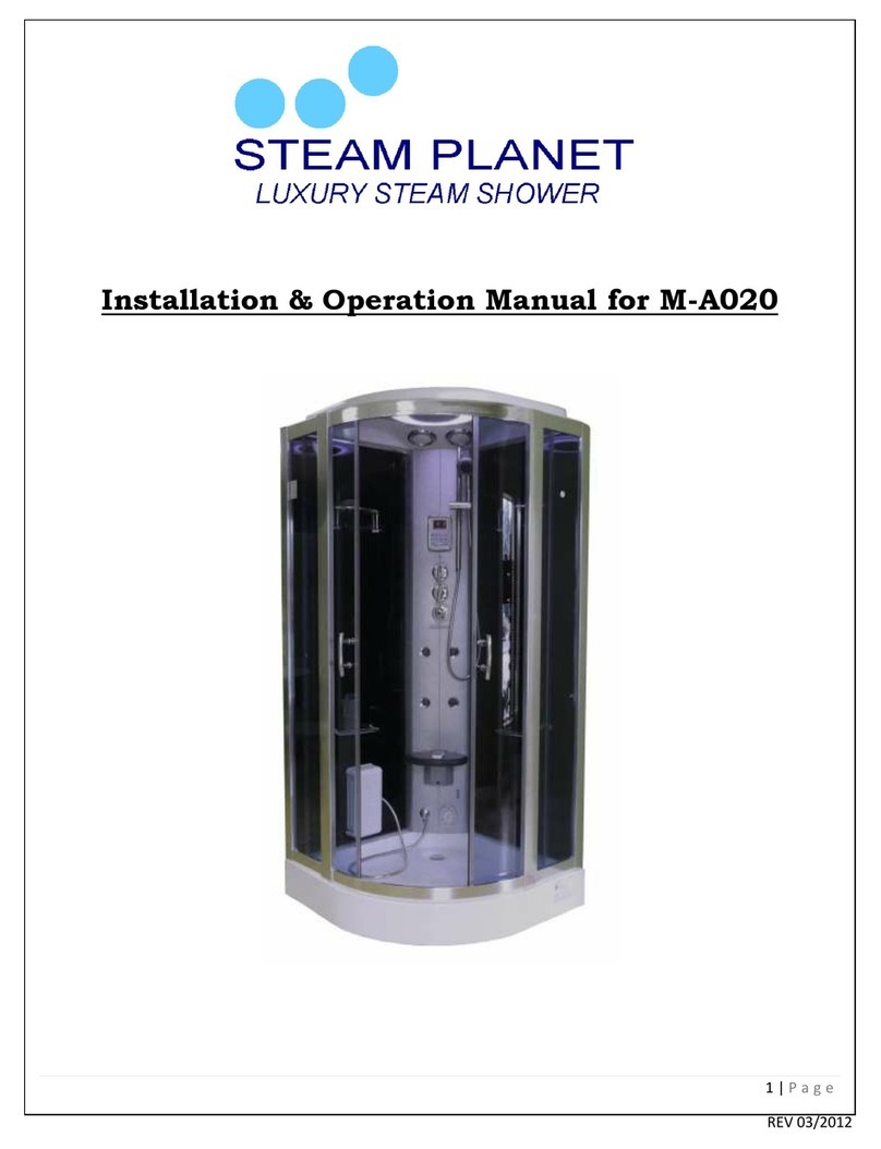 Steam Planet M-A020 Installation & operation manual