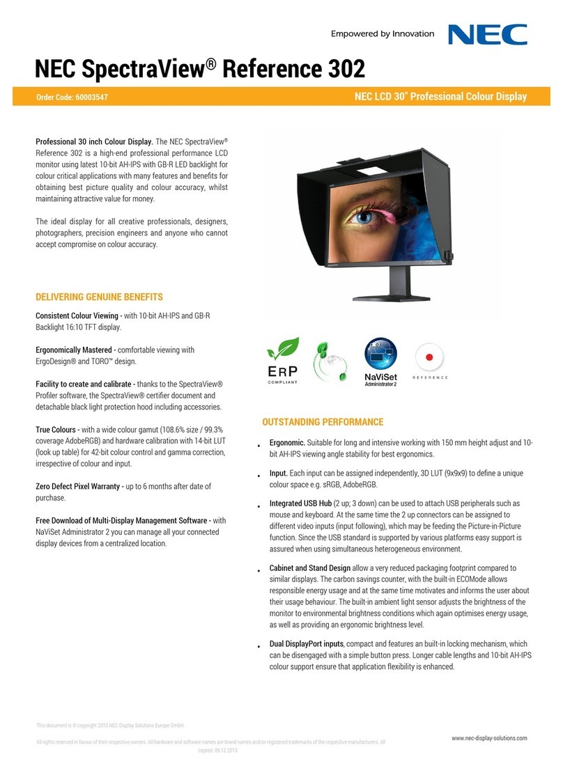 NEC SpectraView Reference 302 User manual