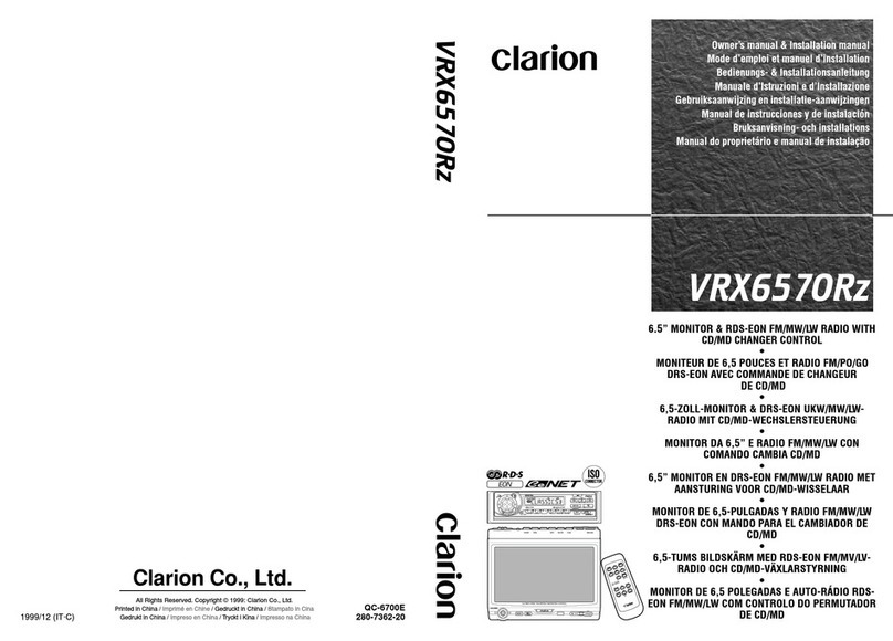 Clarion VRX6570Rz Repair manual