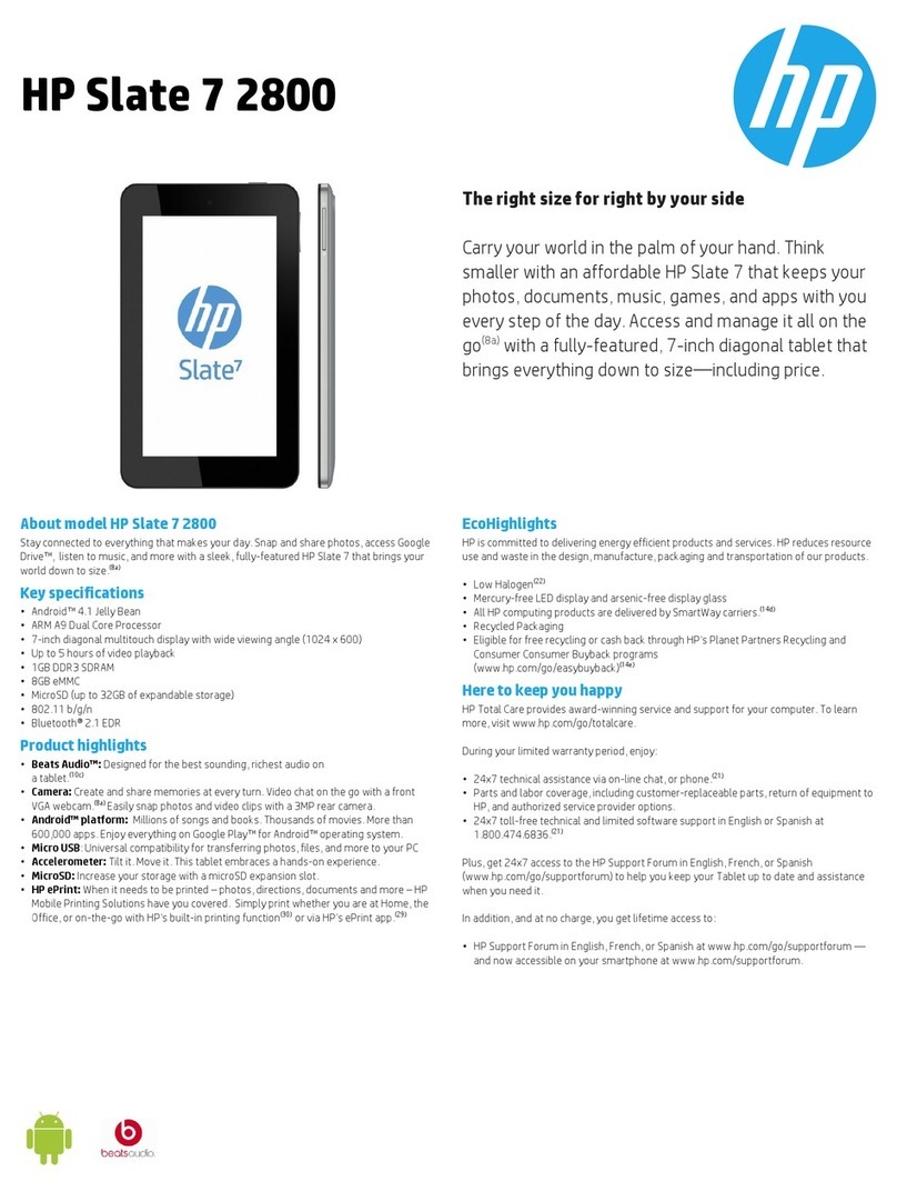 HP Slate 7 2800 User manual