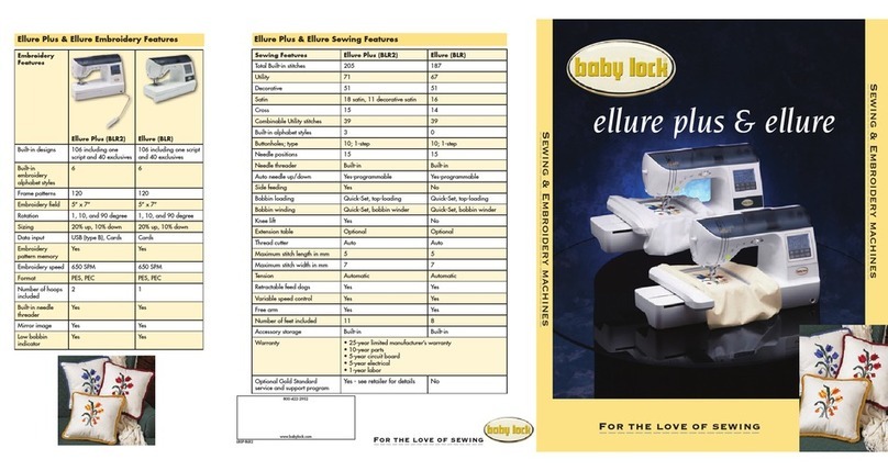 Baby Lock ellure plus BLR2 User manual