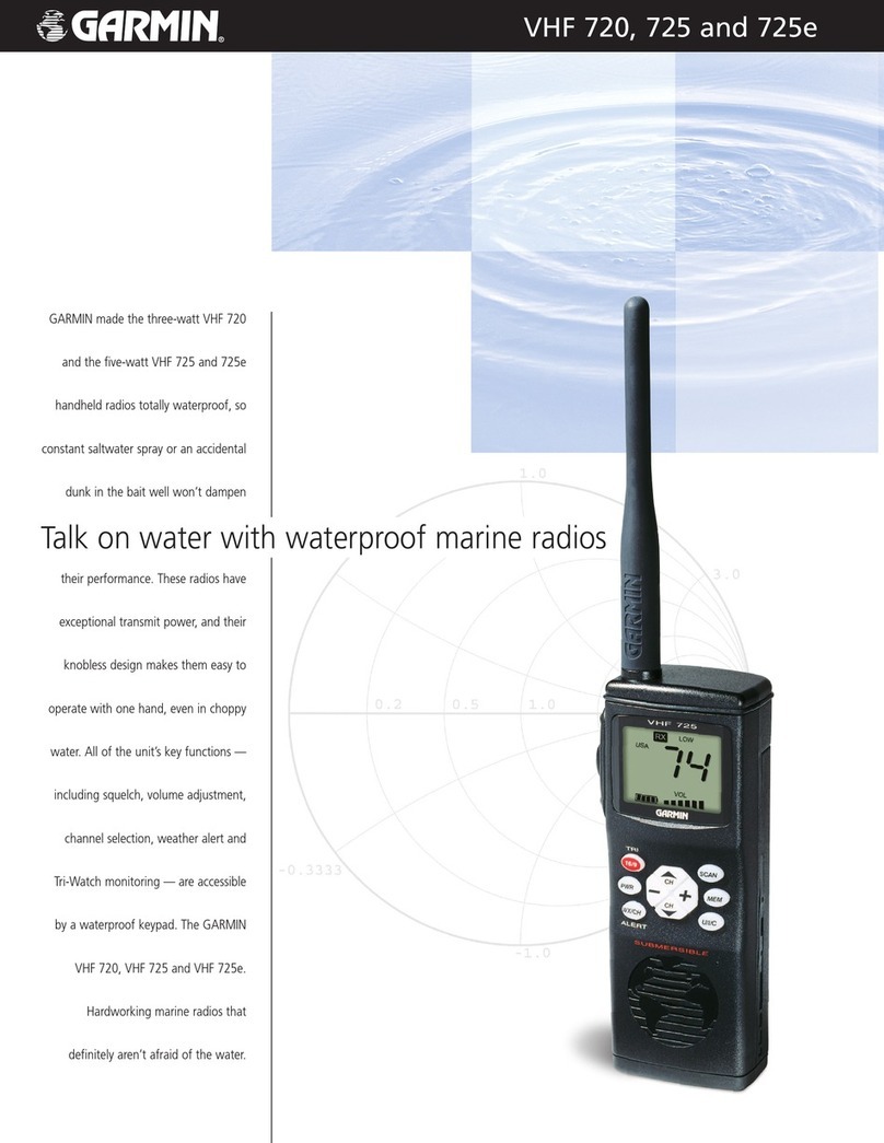 Garmin VHF 720 Specifications