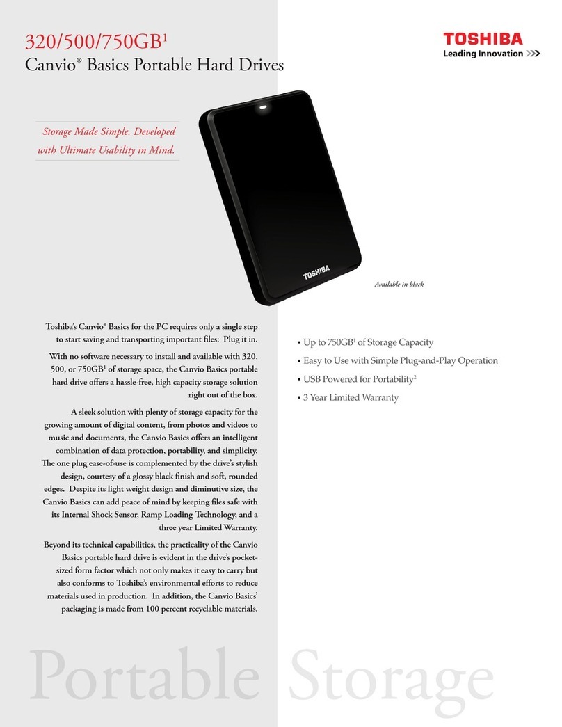 Toshiba Canvio Basics series User manual