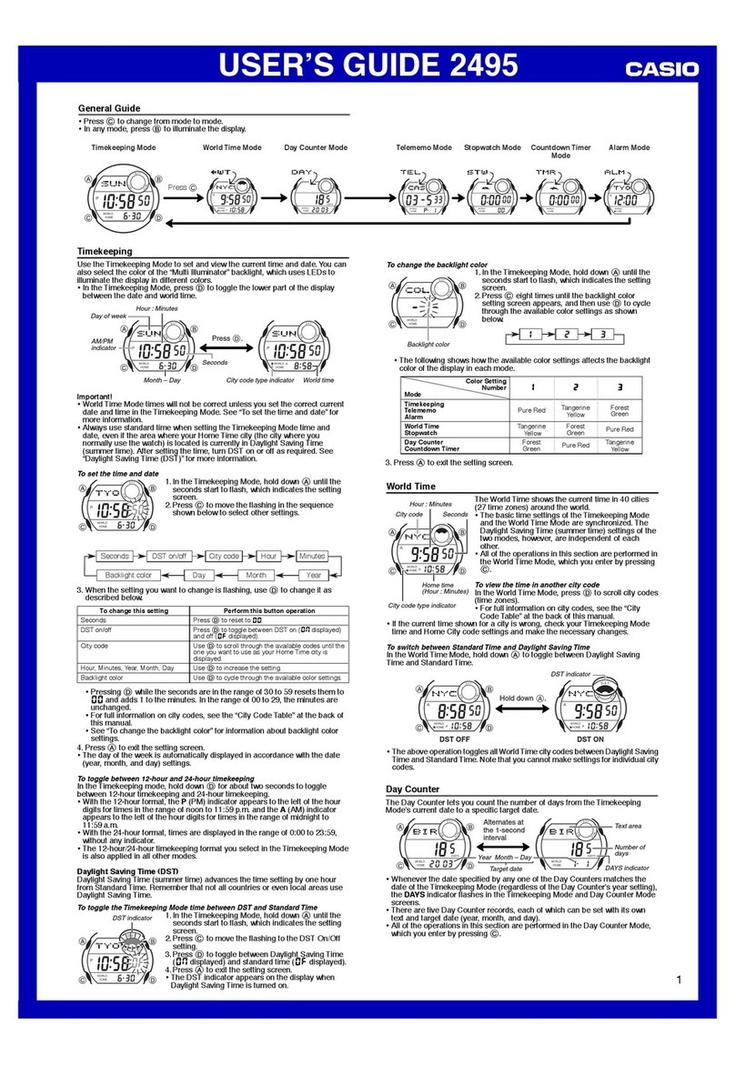 Casio 2495 User manual
