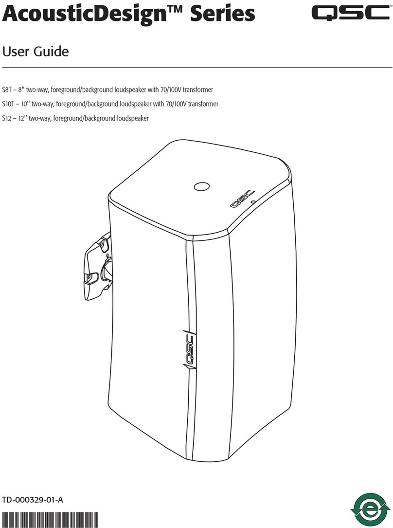 QSC AcousticDesign S8T User manual