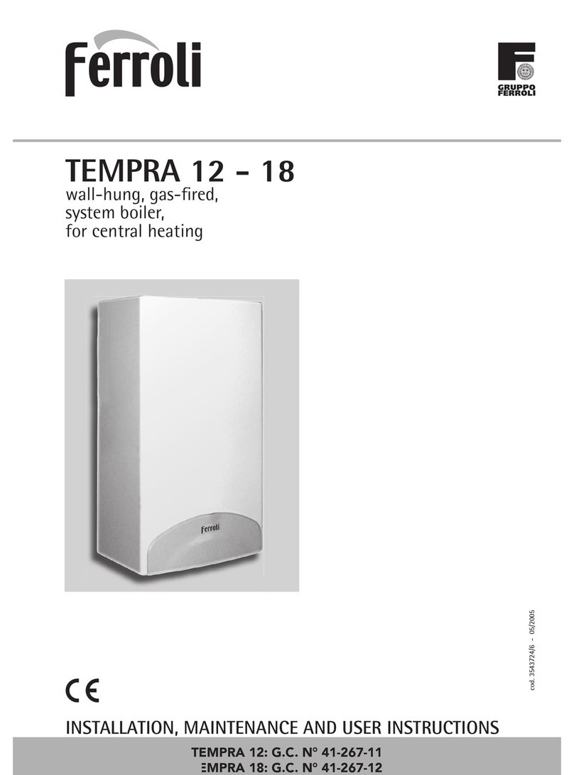 Ferroli TEMPRA 12 Installation, maintenance and user instructions