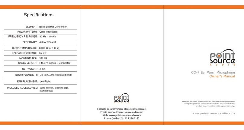 Point Source Audio CO-7 User manual Point Source Audio CO-7 User manual