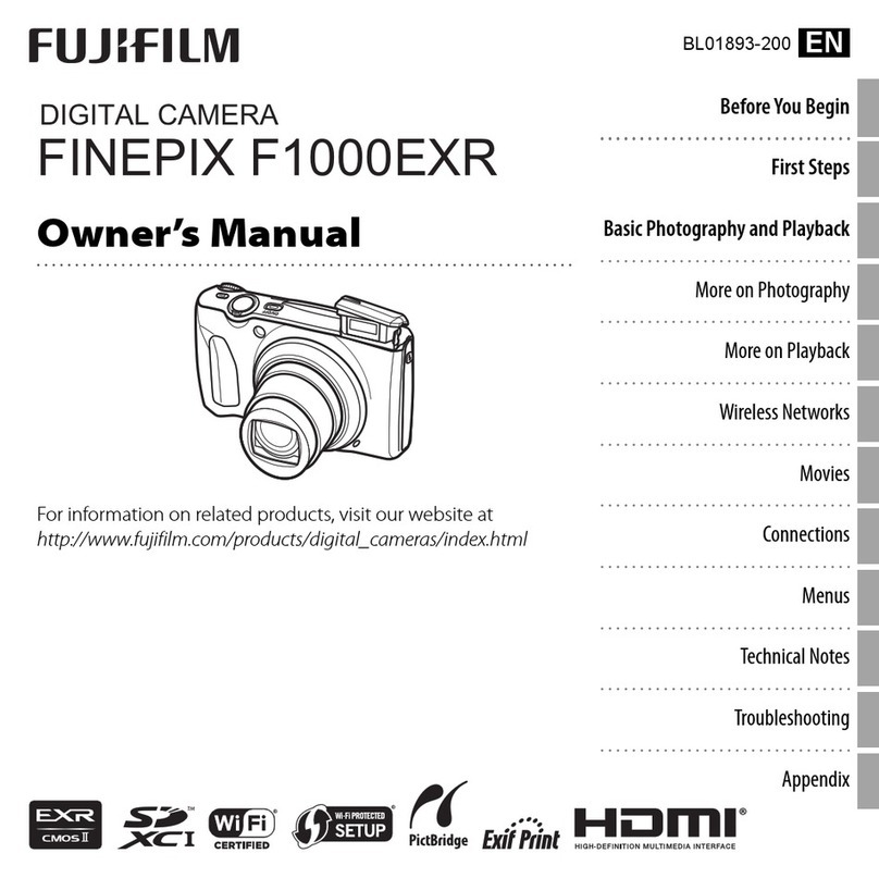FujiFilm FinePix F1000EXR owner's manual