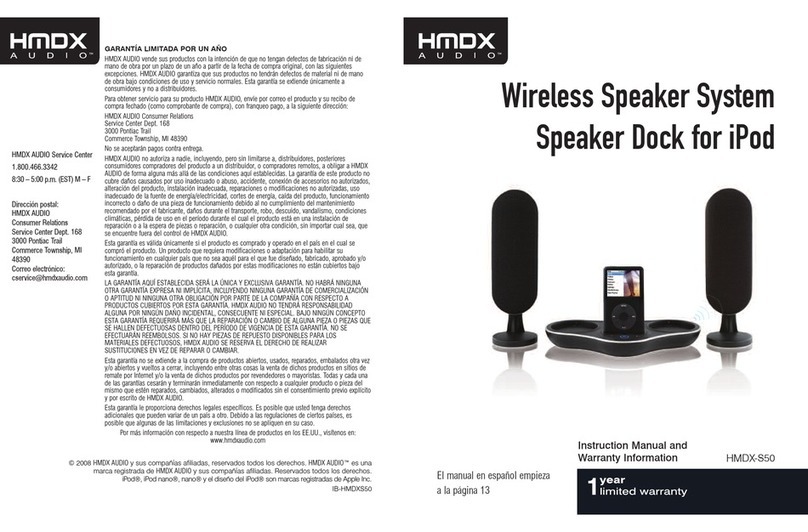 HMDX HMDX-S50 instruction manual