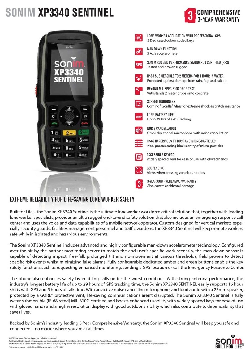 Sonim XP3340 SENTINEL User manual Sonim XP3340 SENTINEL User manual