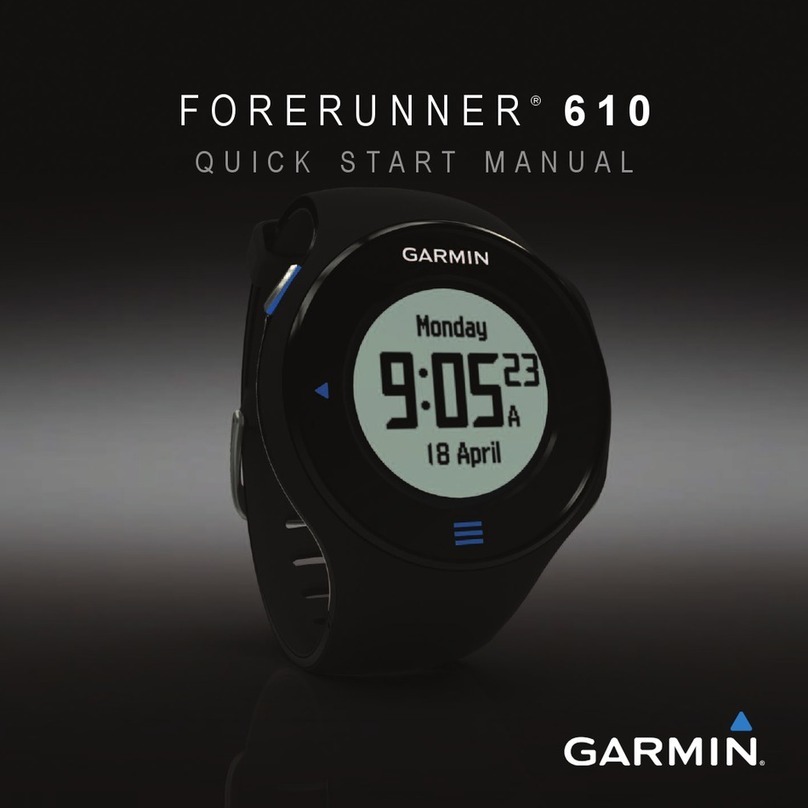 Garmin Forerunner 610 Quick start manual Garmin Forerunner 610 Quick start manual