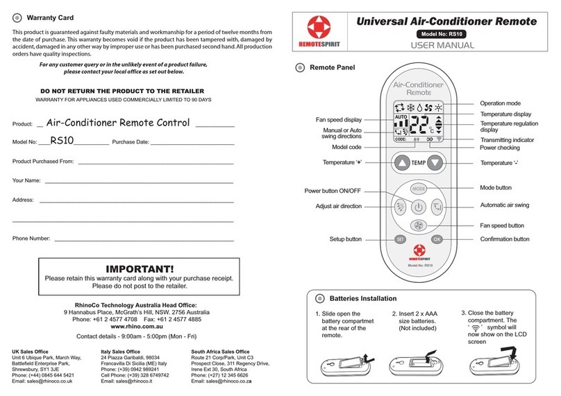 RHINO RemoteSpirit RS10 user manual RHINO RemoteSpirit RS10 user manual