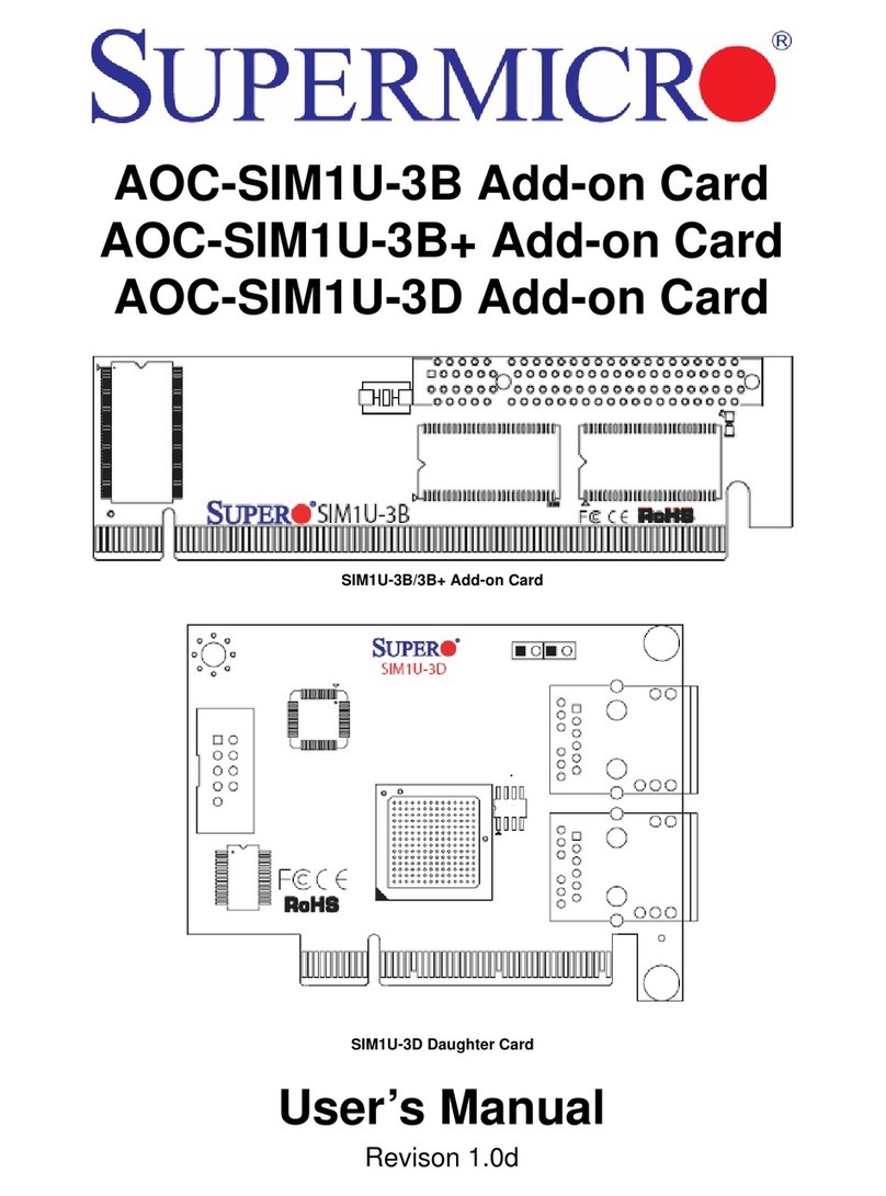 Supermicro AOC-SIM1U-3D user manual
