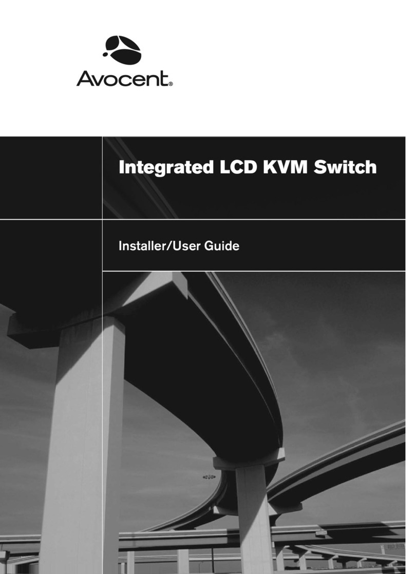 Avocent Integrated LCD KVM Switch Installation and maintenance instructions