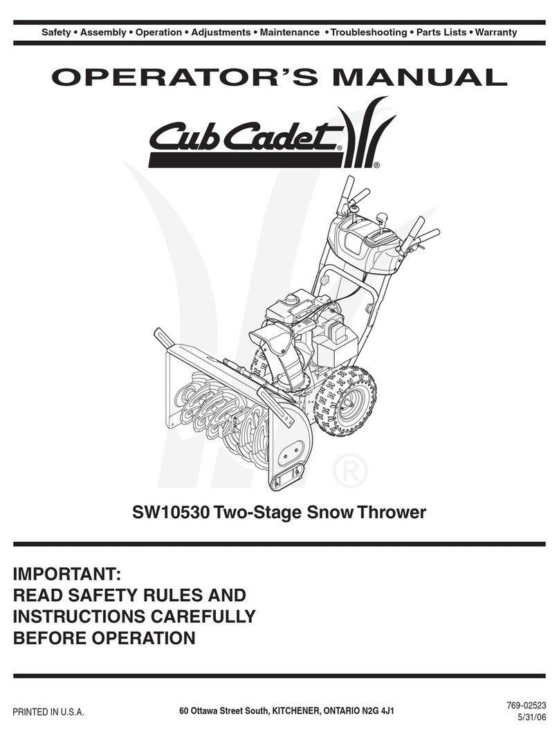 Cub Cadet SW10530 User manual