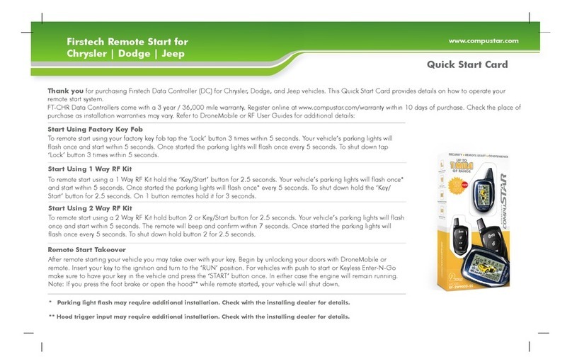 CompuSTAR FT-CHR Quick start card