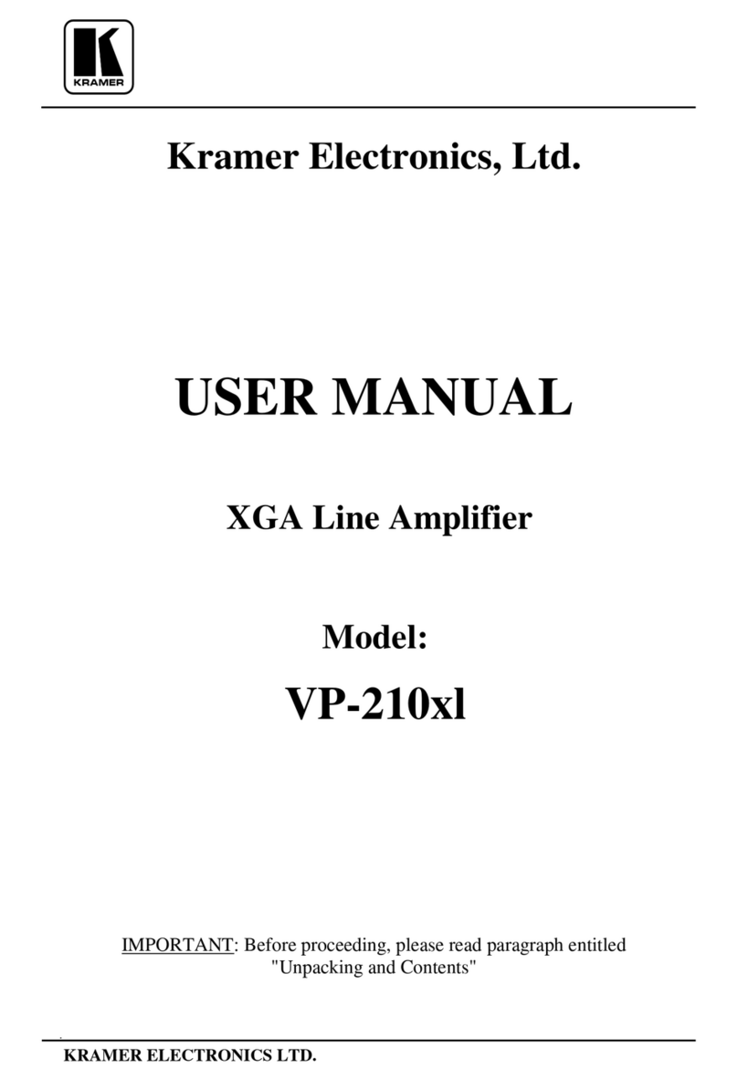 Kramer TOOLS VP-210XL User manual