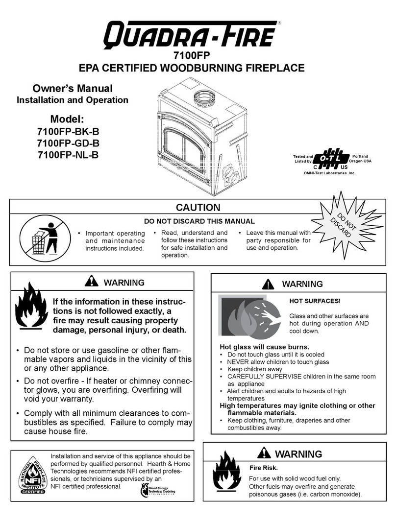 Quadra-Fire 7100FP-BK-B owner's manual Quadra-Fire 7100FP-BK-B owner's manual