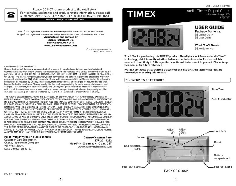 Timex Intelli-Time 75071 User manual
