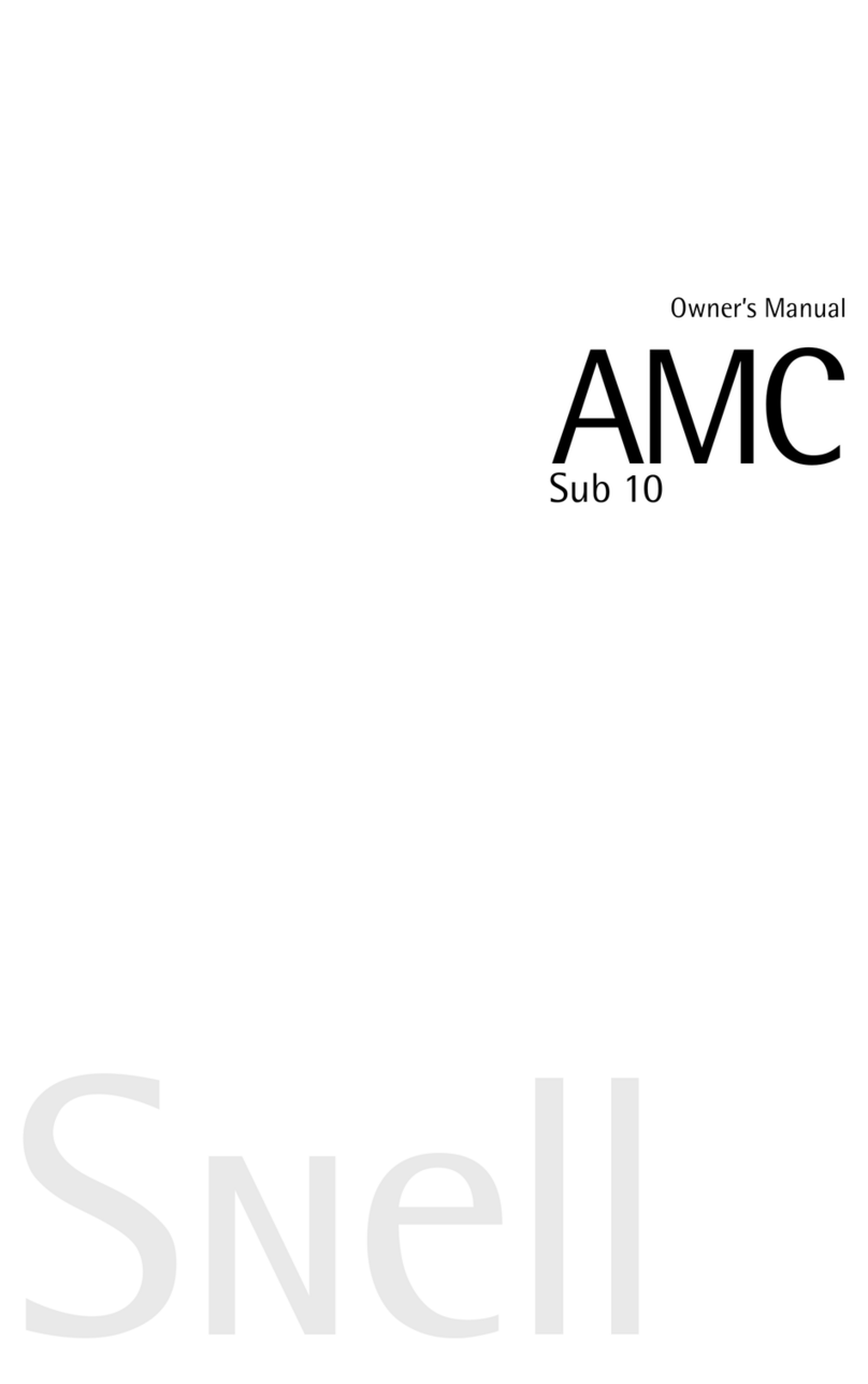 Snell AMS Sub 10 owner's manual