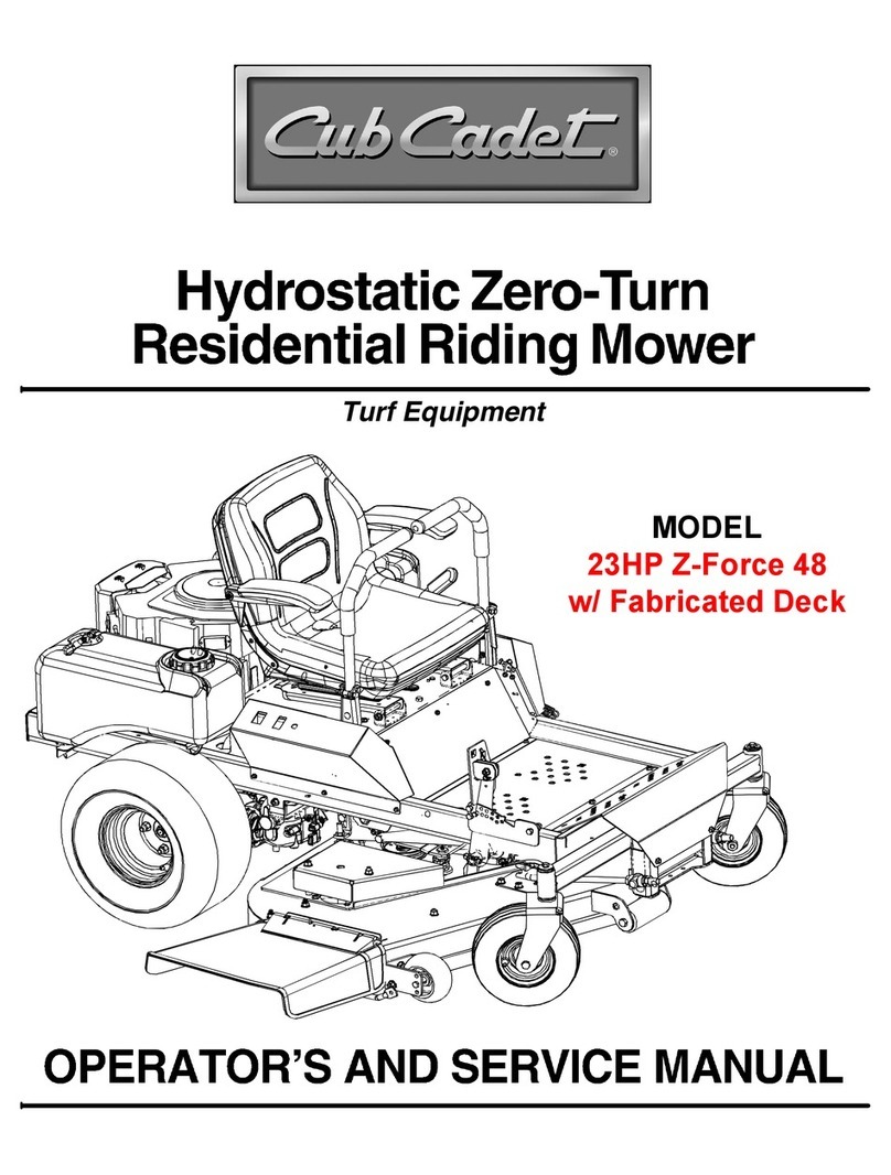 Cub Cadet 23HP Z-Force 48 w/ Fabricated Deck Operating manual Cub Cadet 23HP Z-Force 48 w/ Fabricated Deck Operating manual