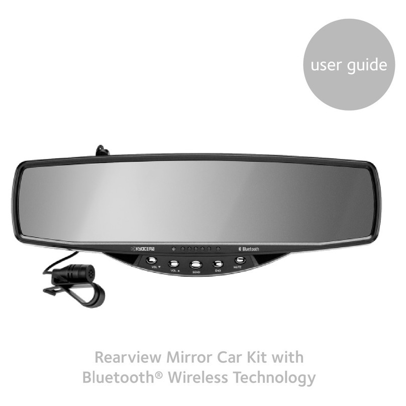 Kyocera REAR VIEW MIRROR CAR KIT User manual