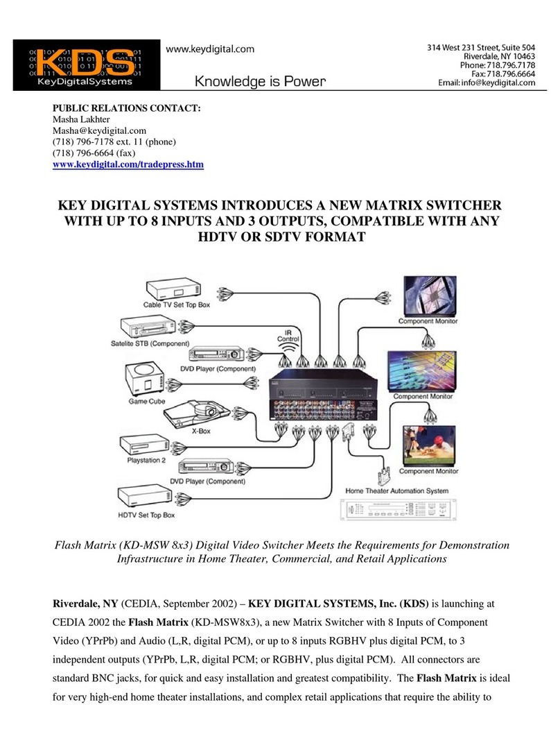 Key Digital KD-MSW 8x3 User manual