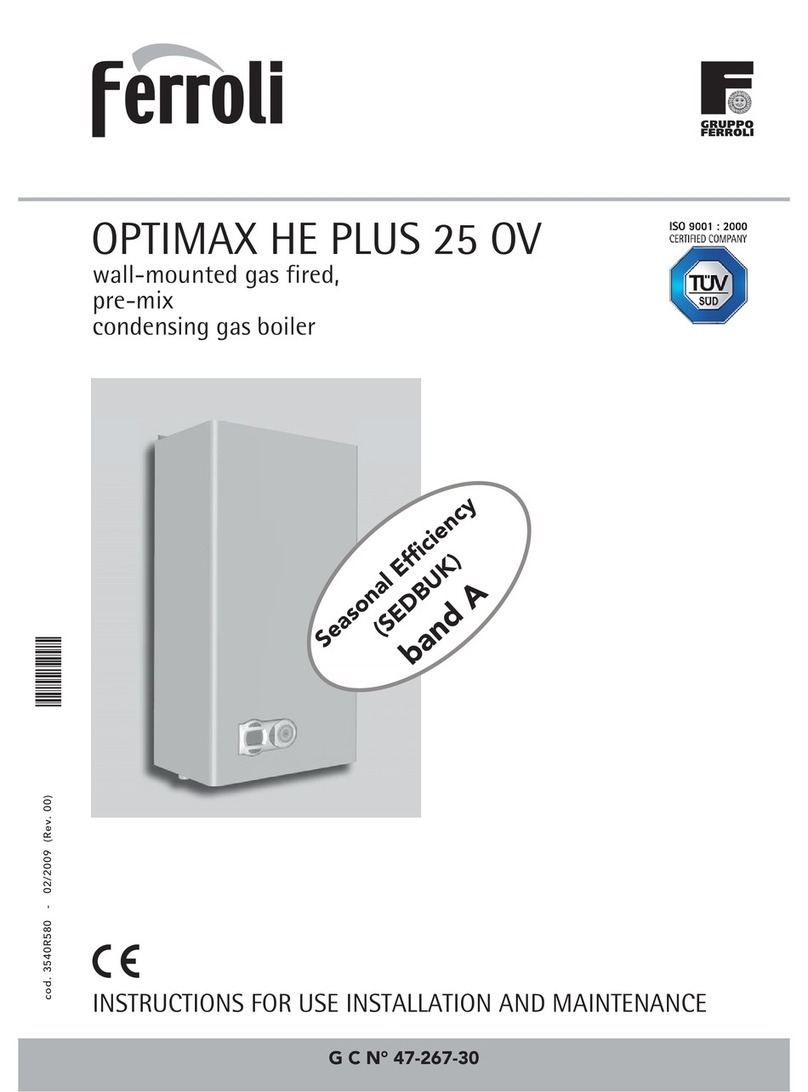 Ferroli OPTIMAX HE PLUS 25 OV Instructions for use, installation and maintenance