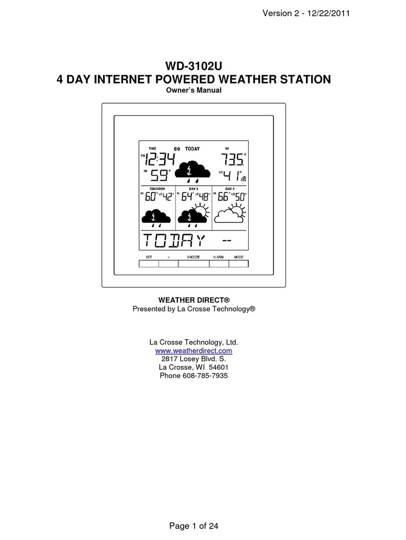 La Crosse Technology WD-3102U owner's manual
